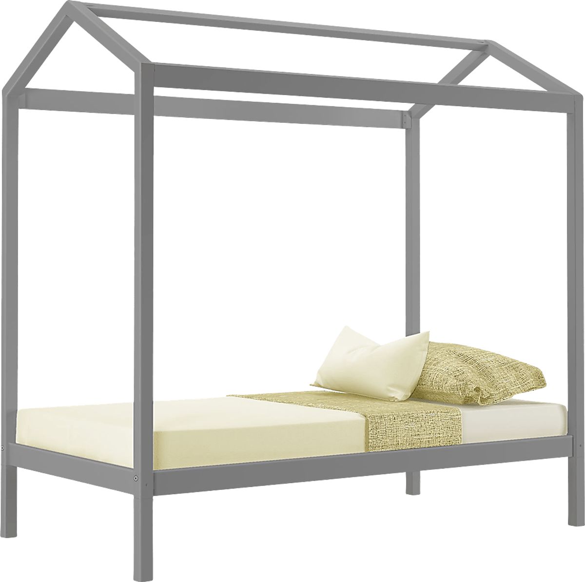 Banting Gray Twin Canopy Bed | Rooms to Go