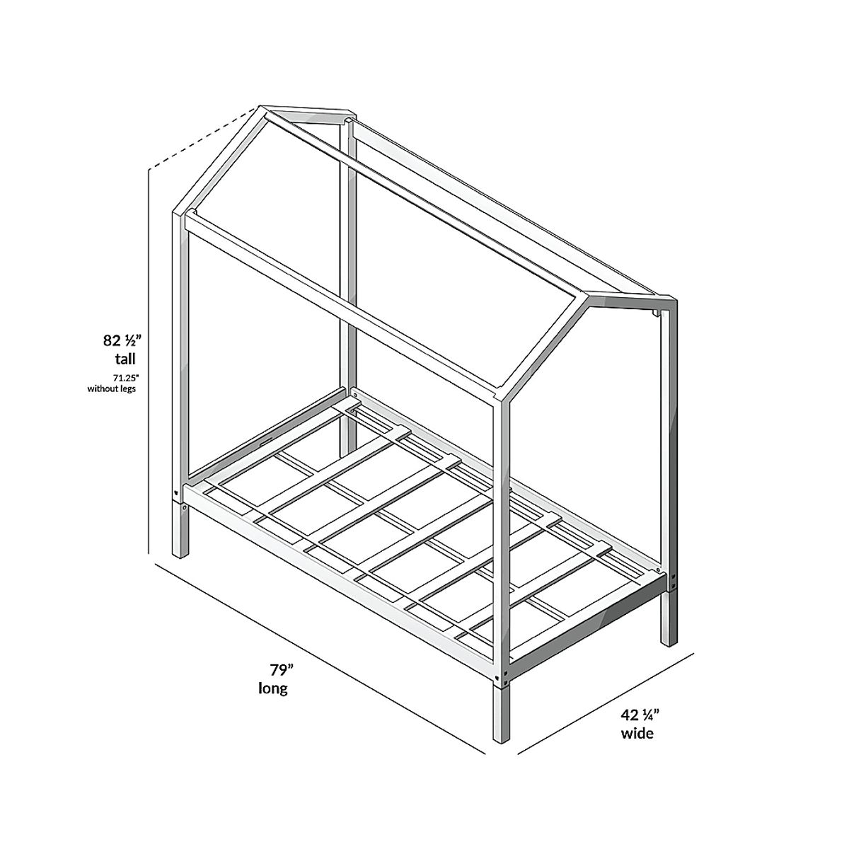 Banting Gray Twin Canopy Bed | Rooms to Go