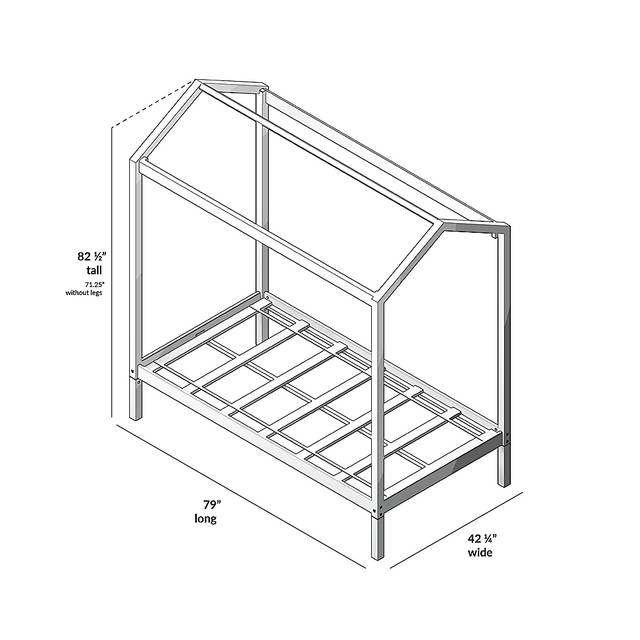 Kids Banting White Twin House Bed - Thumbnail - Image 7