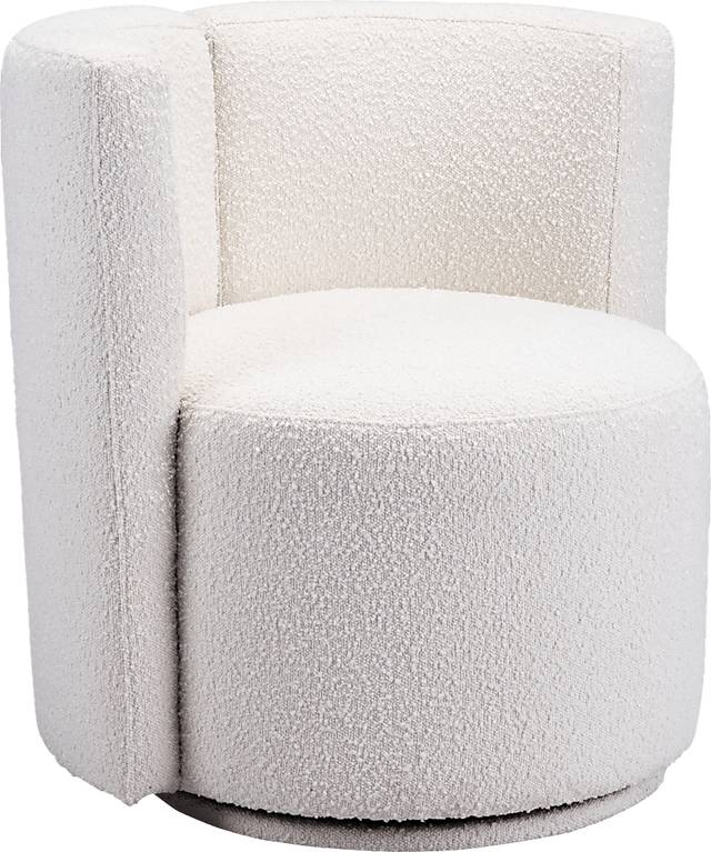 Baozy White Accent Chair - Thumbnail - Image 1