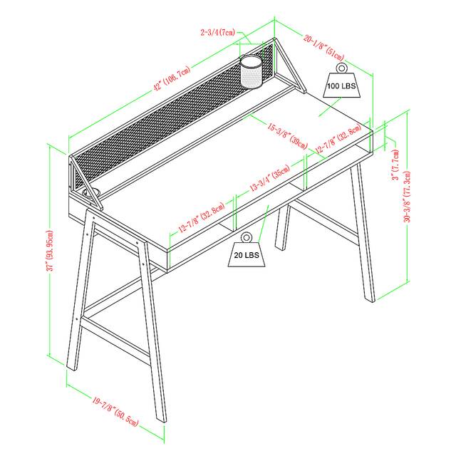 Barasinga Gray Desk - Thumbnail - Image 7