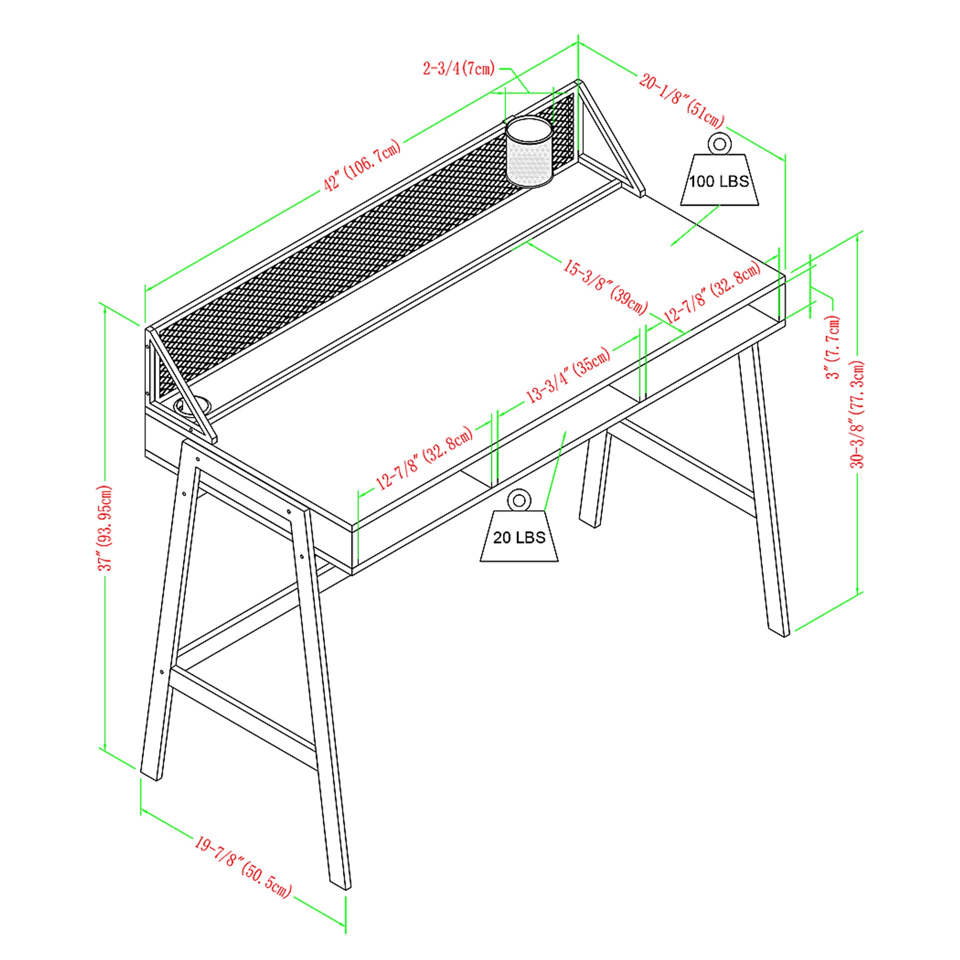 Barasinga Gray Desk - Image 7