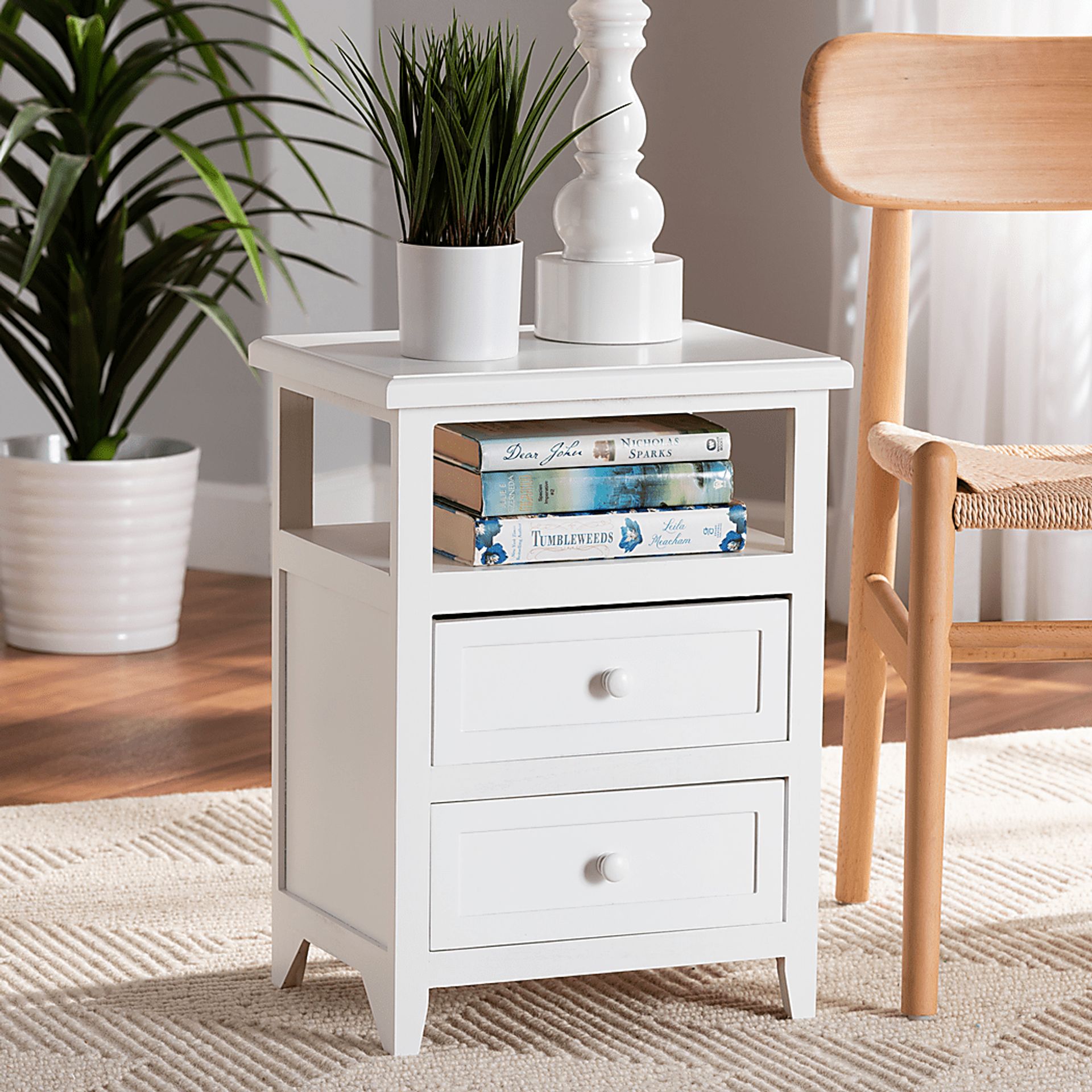Barbaree White Nightstand - Image 8
