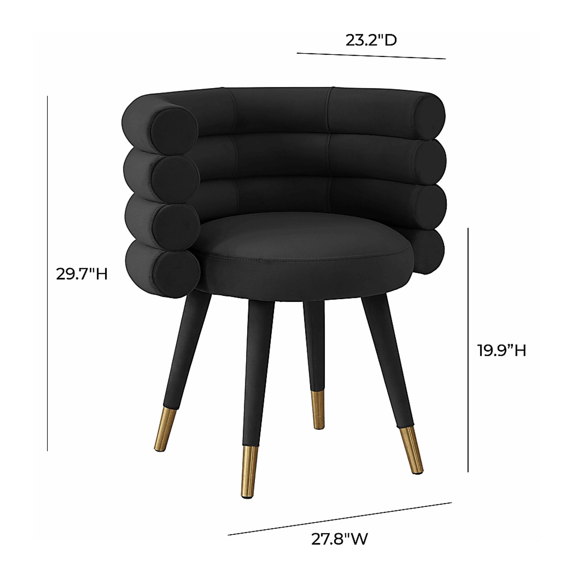Barberry Black Arm Chair - Image 6