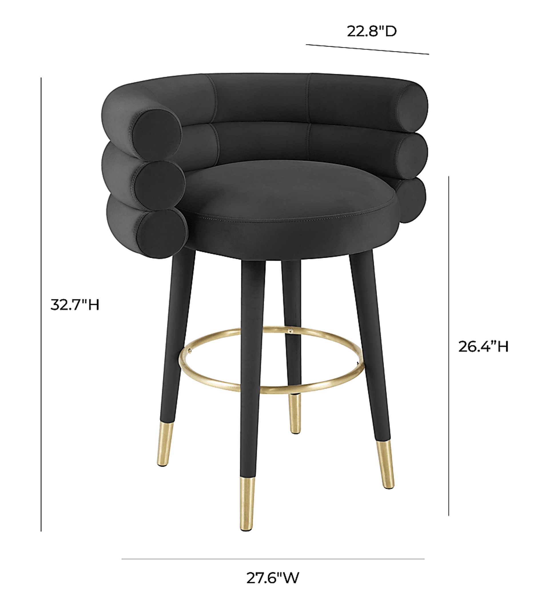 Barberry Black Counter Height Stool - Image 5