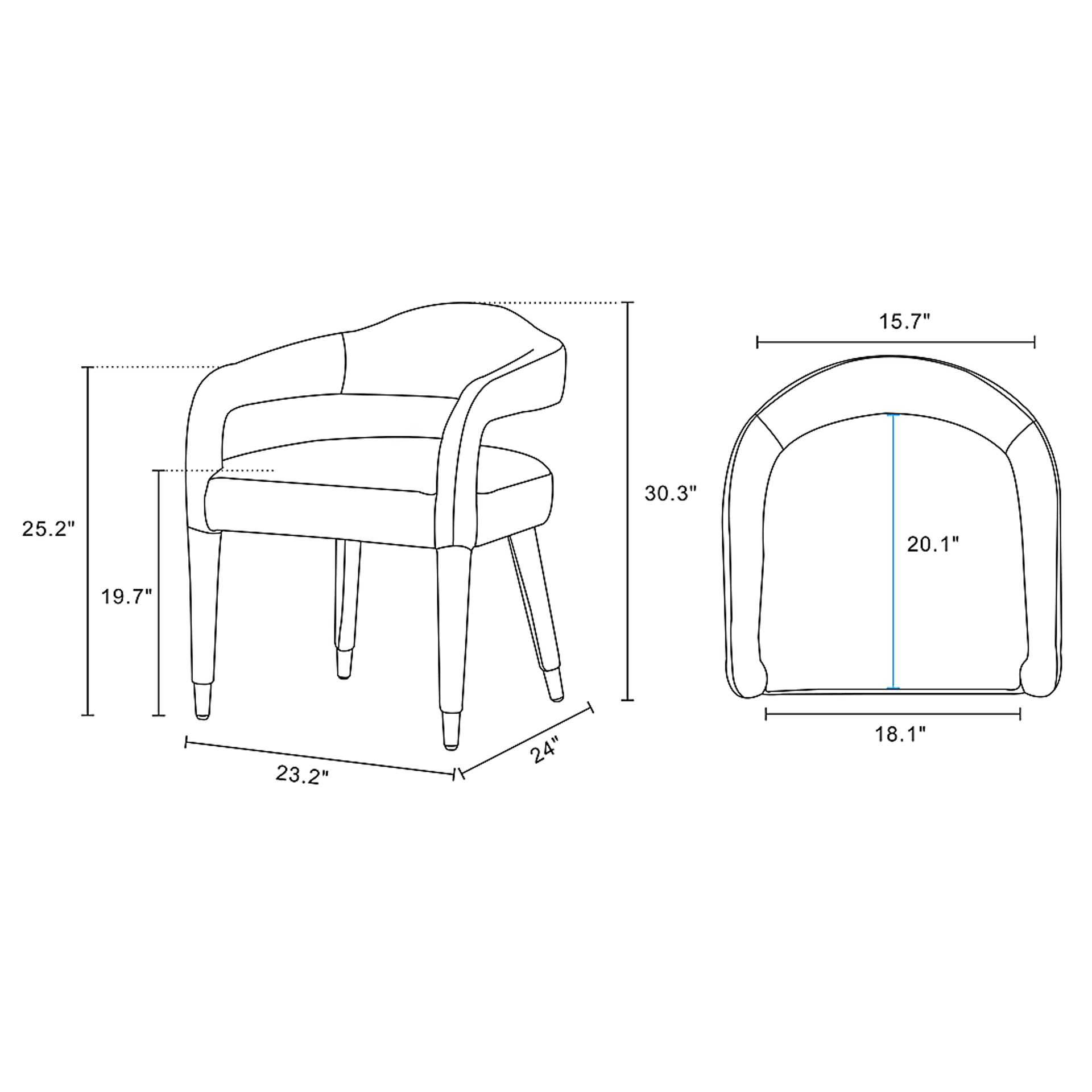 Barbette Gold Arm Chair - Image 12