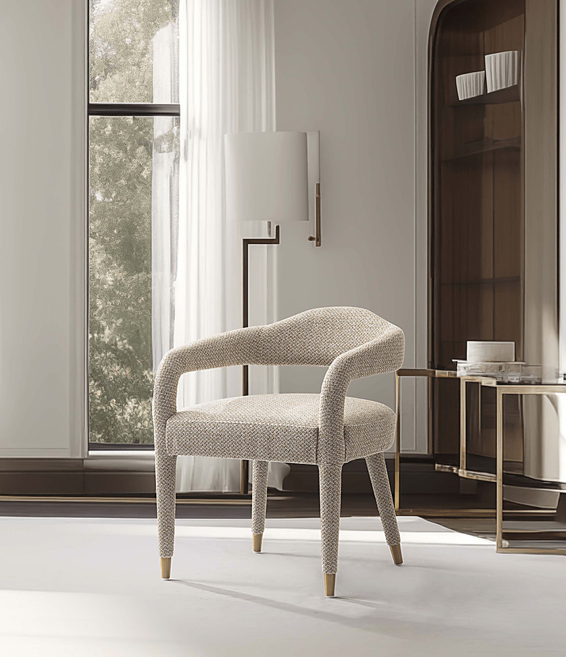 Barbette Gold Arm Chair - Image 2