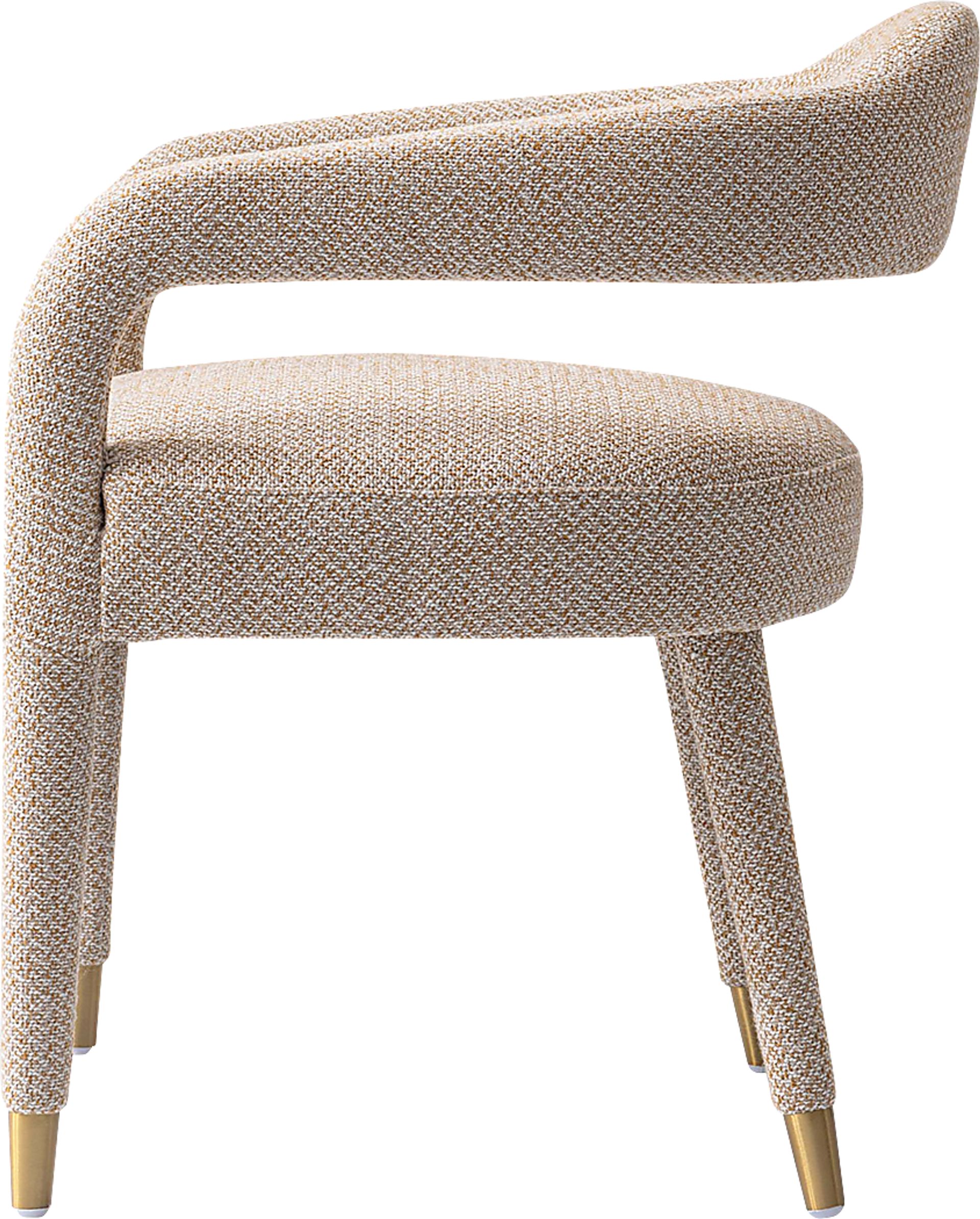 Barbette Natural and Gold 5 Pc Dining Table Set - Image 7