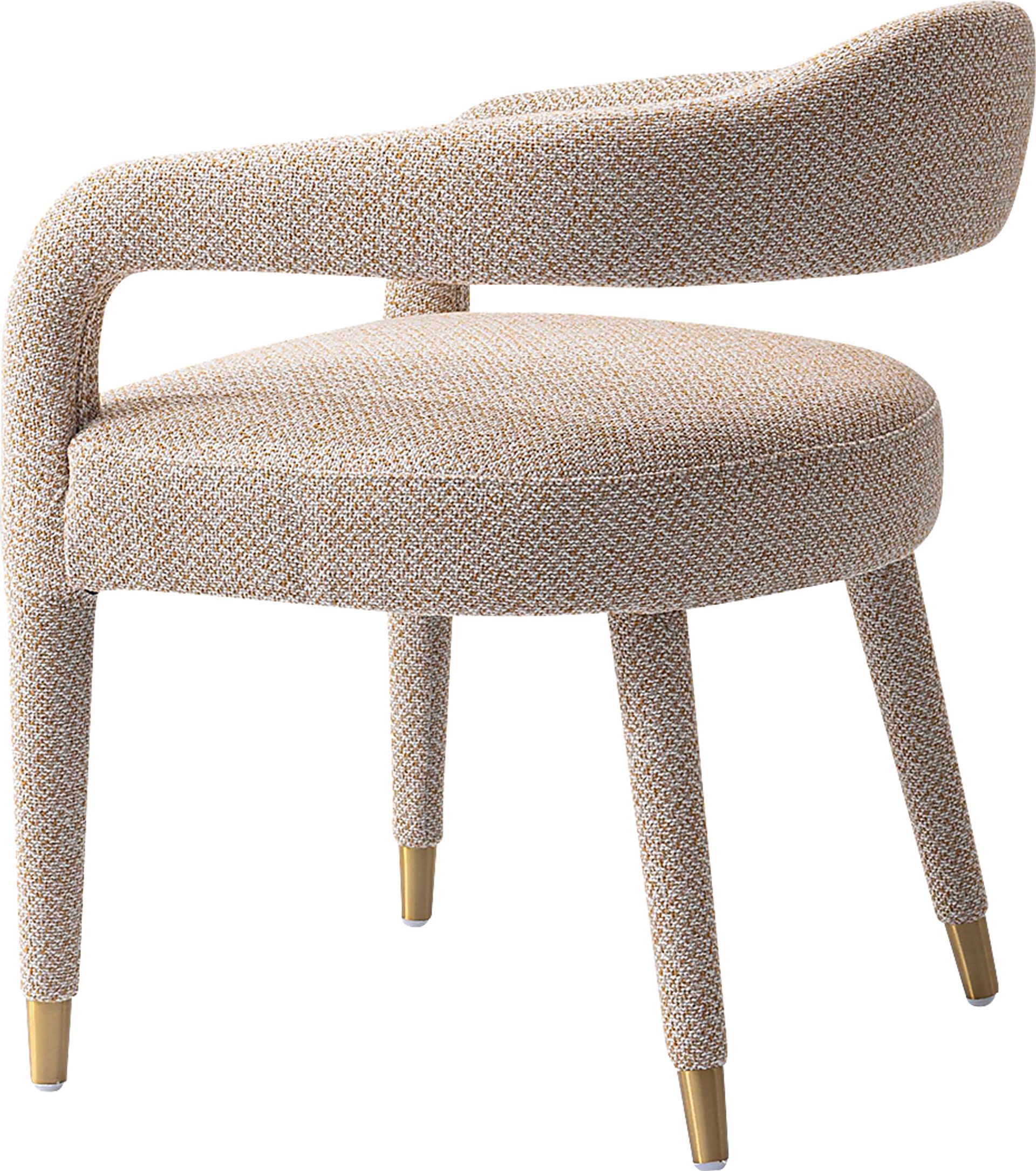 Barbette Natural and Gold 5 Pc Dining Table Set - Image 8