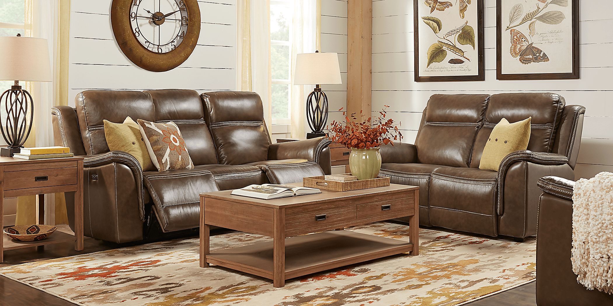 barcaccia brown leather power reclining sofa