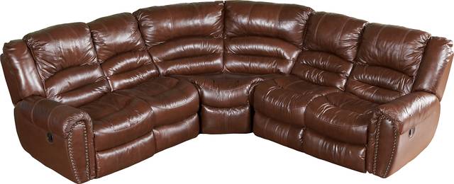 Barcelona Leather Match 3 Pc Sectional - Thumbnail - Image 1