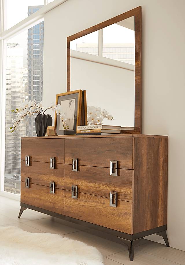Barceloneta Walnut 5 Pc Queen Panel Bedroom - Thumbnail - Image 5