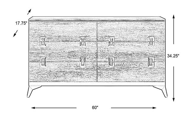 Dimension Image. Please refer to the Dimension Tab on this page for dimension details.