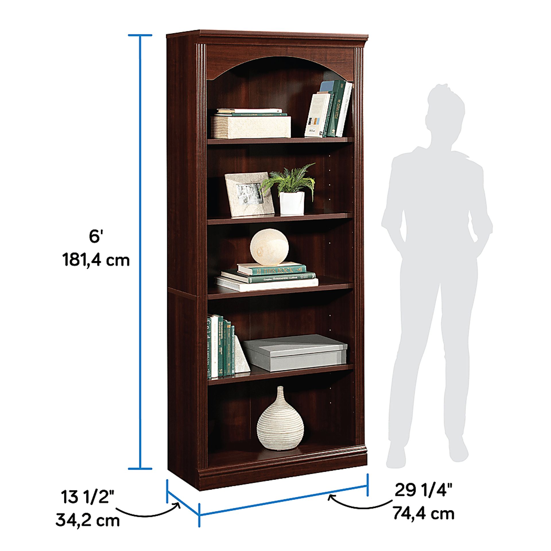 Barchstead Dark Brown Bookcase - Image 3