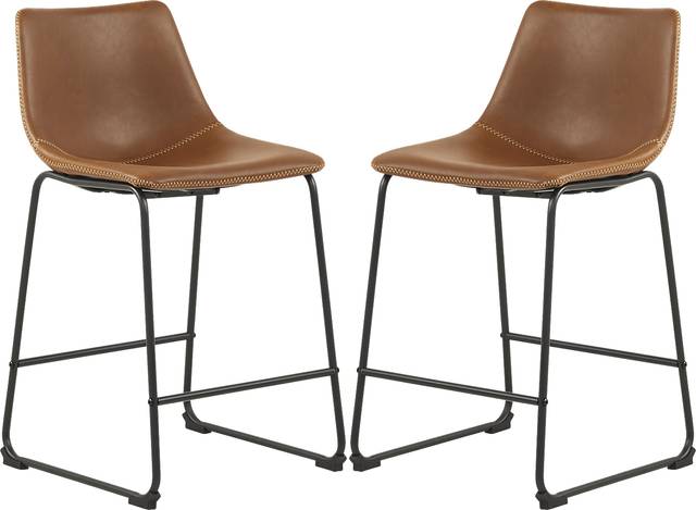 Barcroft Brown Counter Height Stool - Set of 2 - Thumbnail - Image 1
