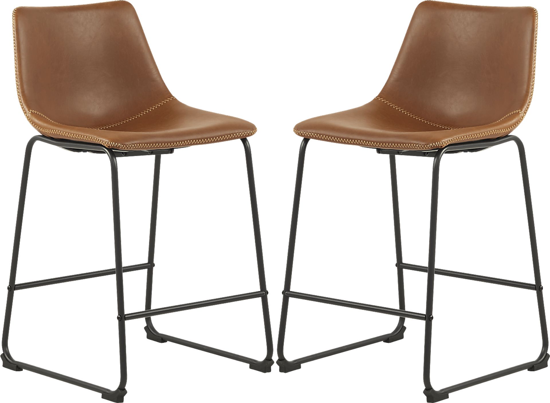 Barcroft Brown Counter Height Stool - Set of 2 - Image 1