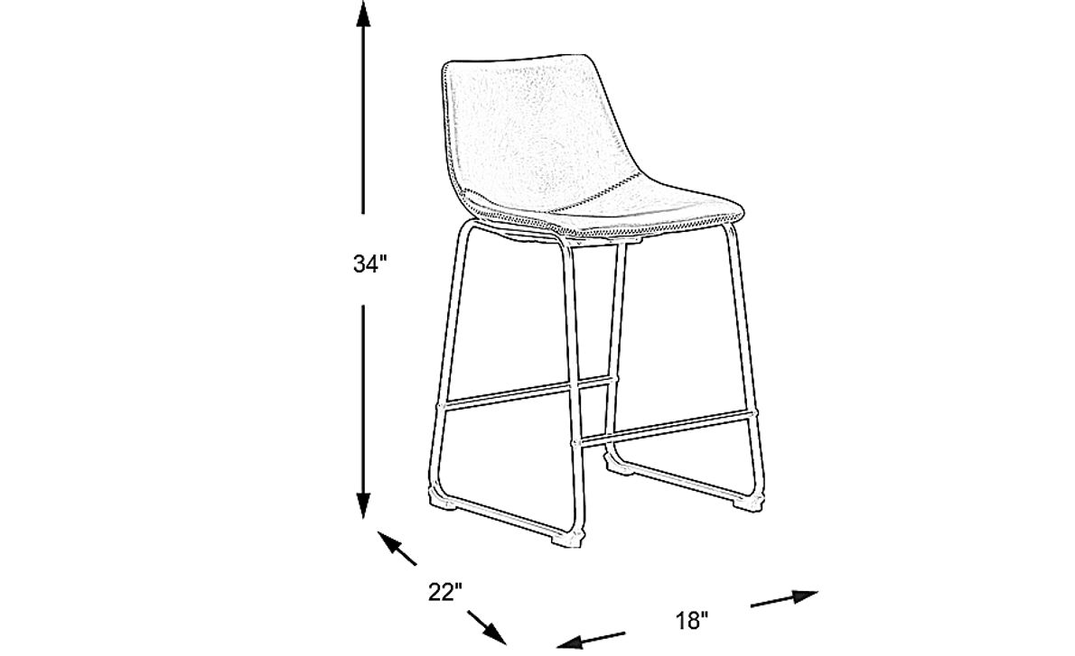 Barcroft Brown Counter Height Stool