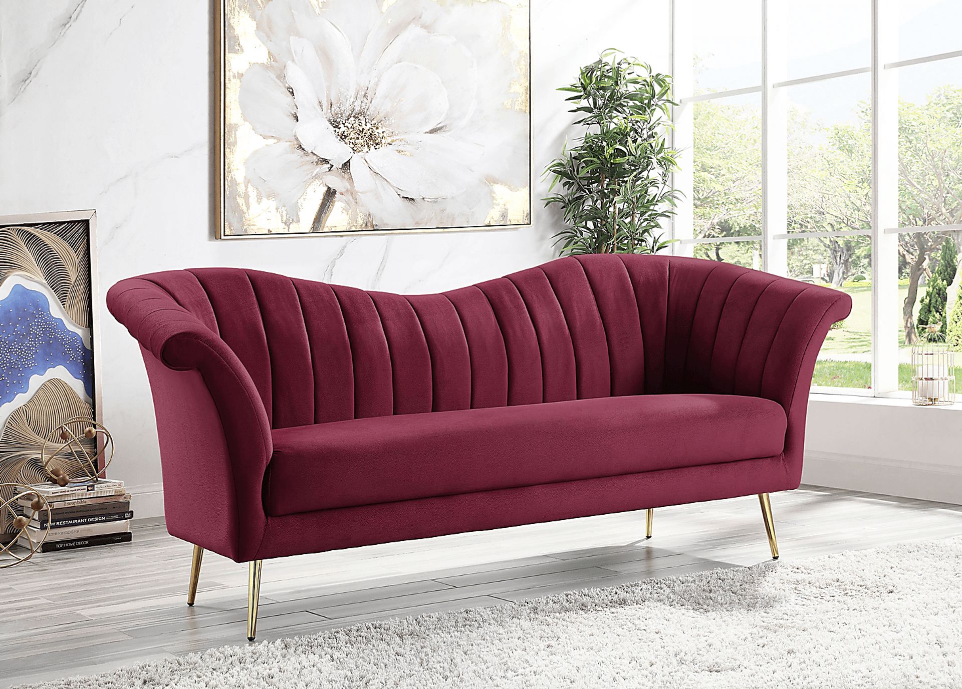 Bardeen Red Sofa - Image 2