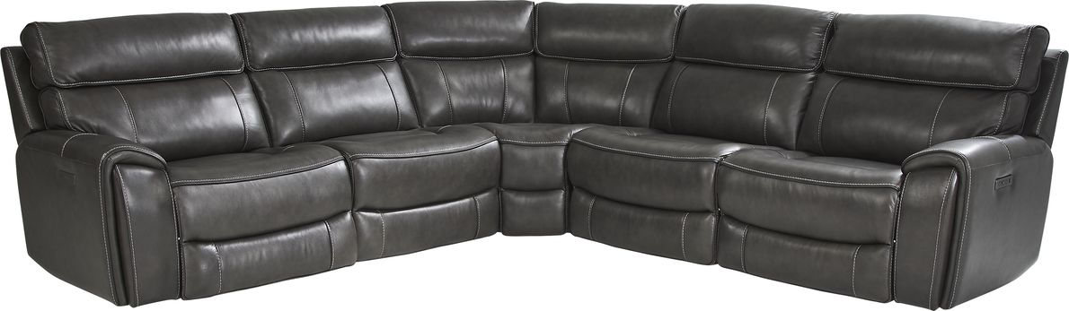 Rooms to go black deals leather sectional