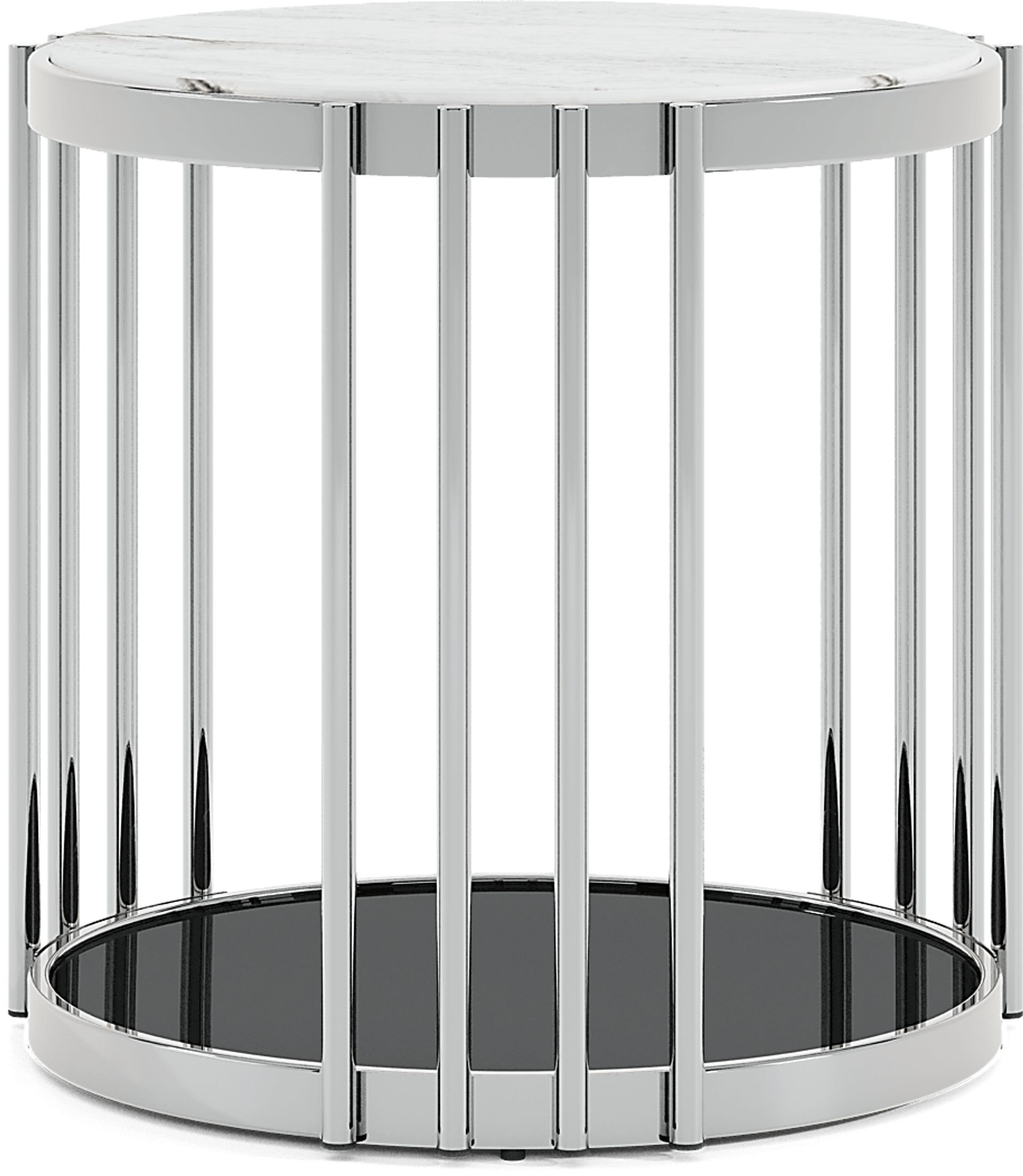 Bardiglio Silver 3 Pc Occasional Table Set - Image 4