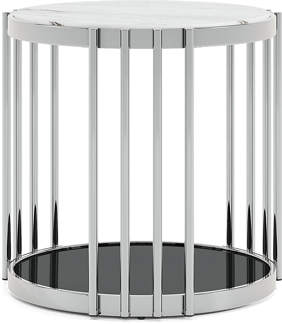 Bardiglio Silver End Table