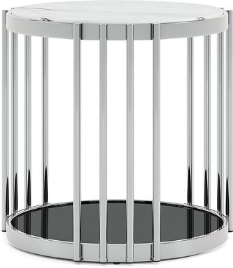 Bardiglio Silver End Table