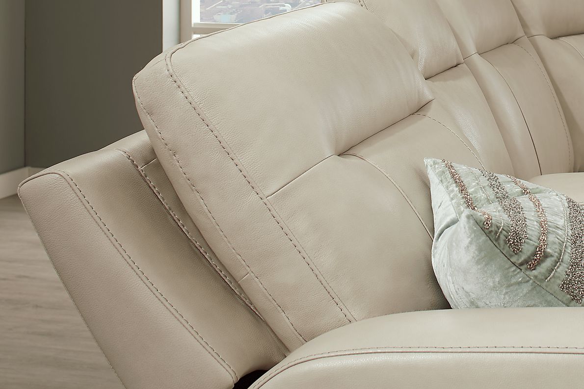 Bargotti Ice Leather 5 Pc Dual Power Reclining Sectional Rooms To Go