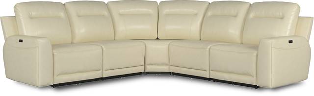 Bargotti Ice Leather 5 Pc Dual Power Reclining Sectional - Thumbnail - Image 1
