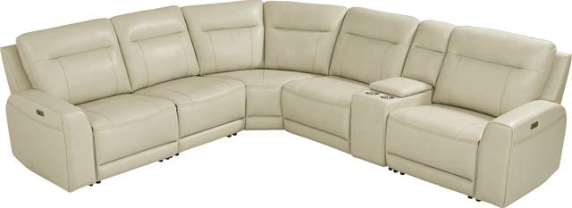 Bargotti Ice Leather 6 Pc Dual Power Reclining Sectional - Thumbnail - Image 3