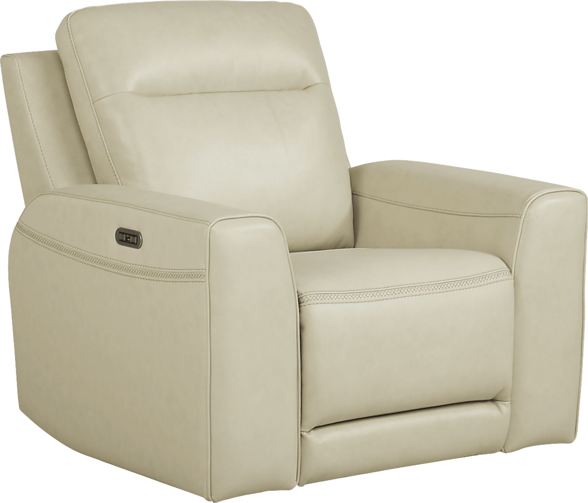 Bargotti Ice Leather Dual Power Recliner - Image 1