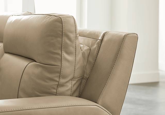Bargotti Stone Leather 9 Pc Dual Power Reclining Sectional Living Room - Thumbnail - Image 6