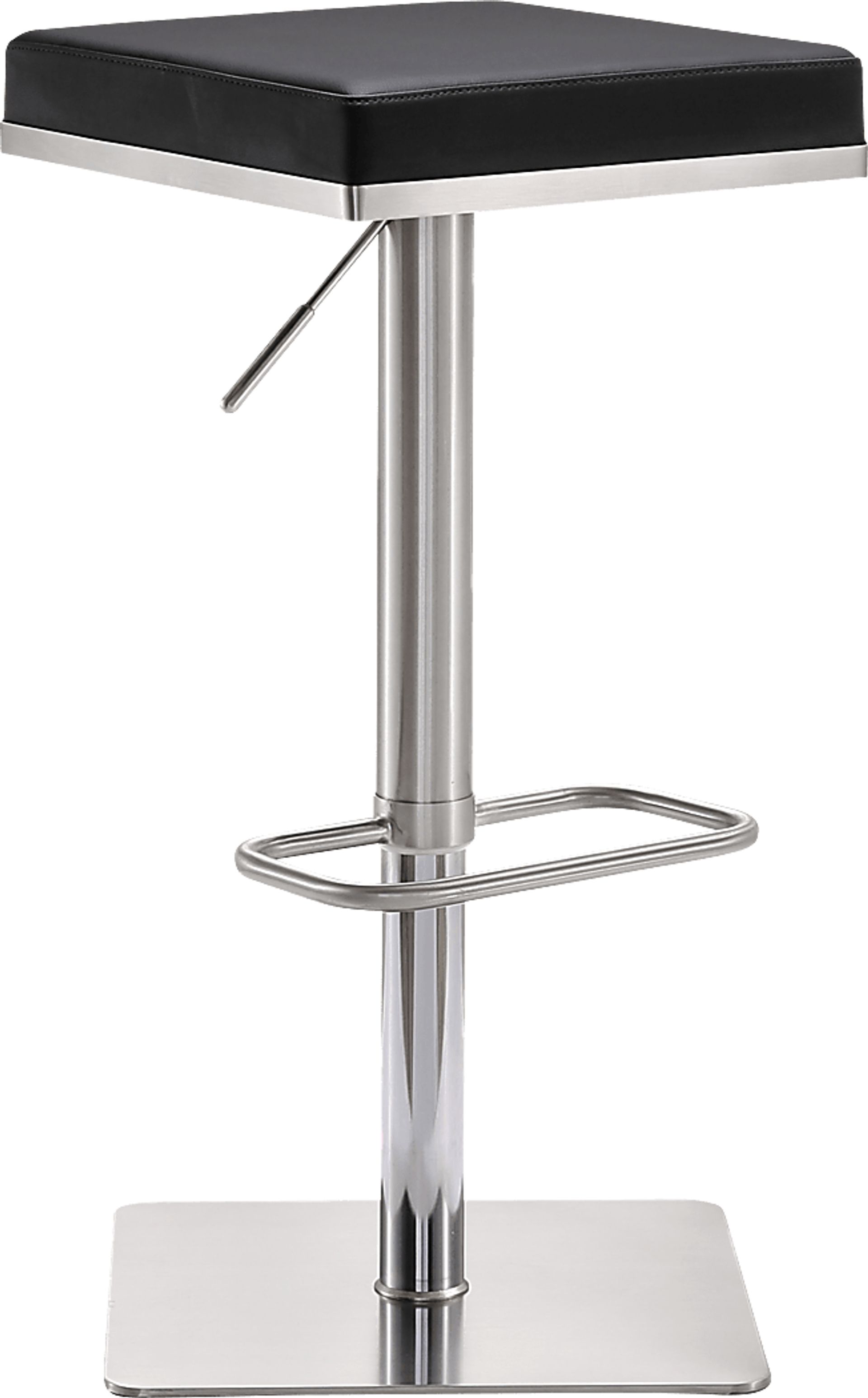 Bari Black Adjustable Swivel Barstool - Image 1