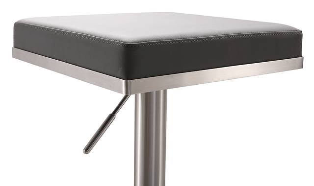 Bari Gray Adjustable Swivel Barstool - Thumbnail - Image 2