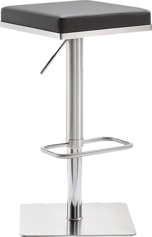 Bari Gray Adjustable Swivel Barstool - Thumbnail - Image 1
