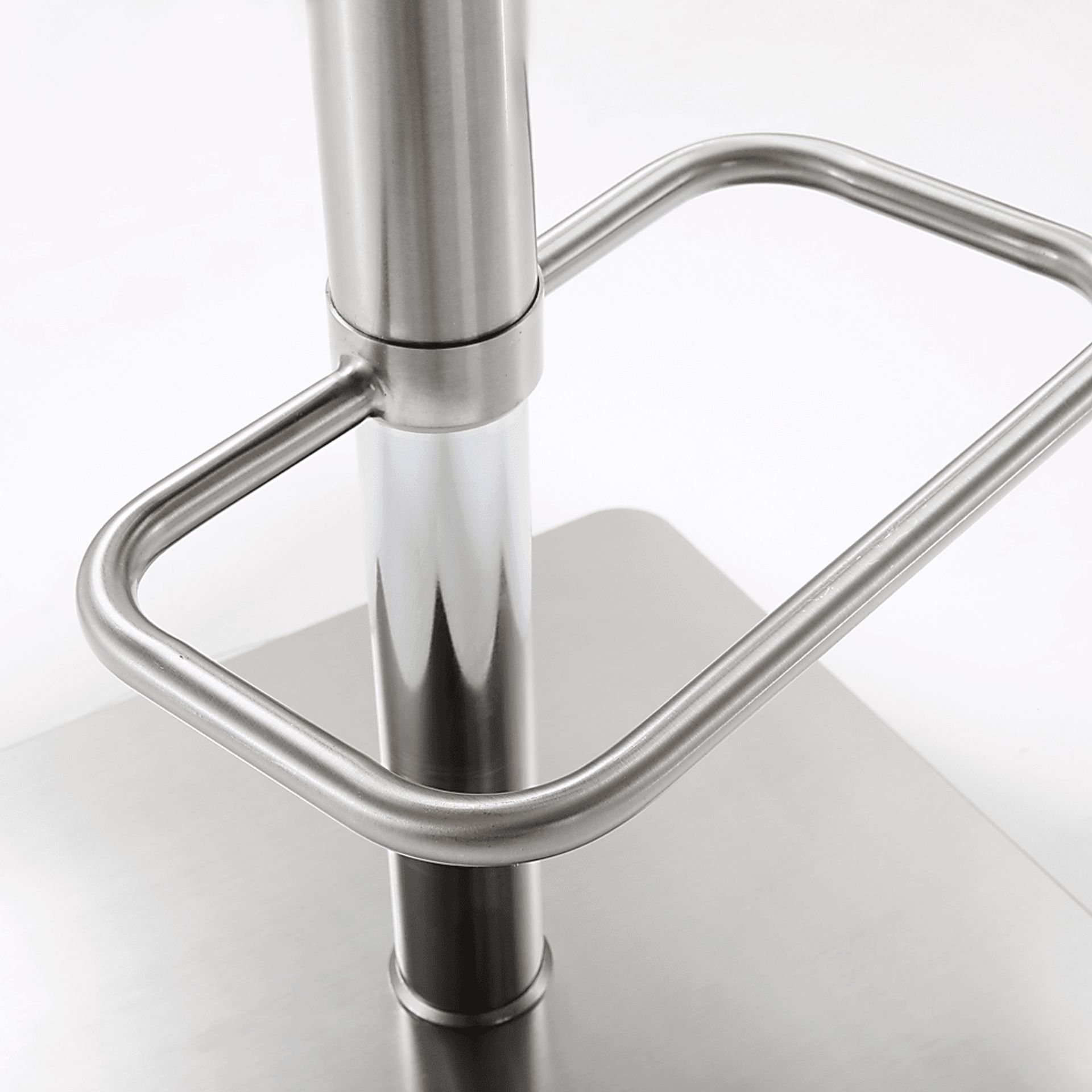 Bari Light Gray Adjustable Swivel Barstool - Image 3