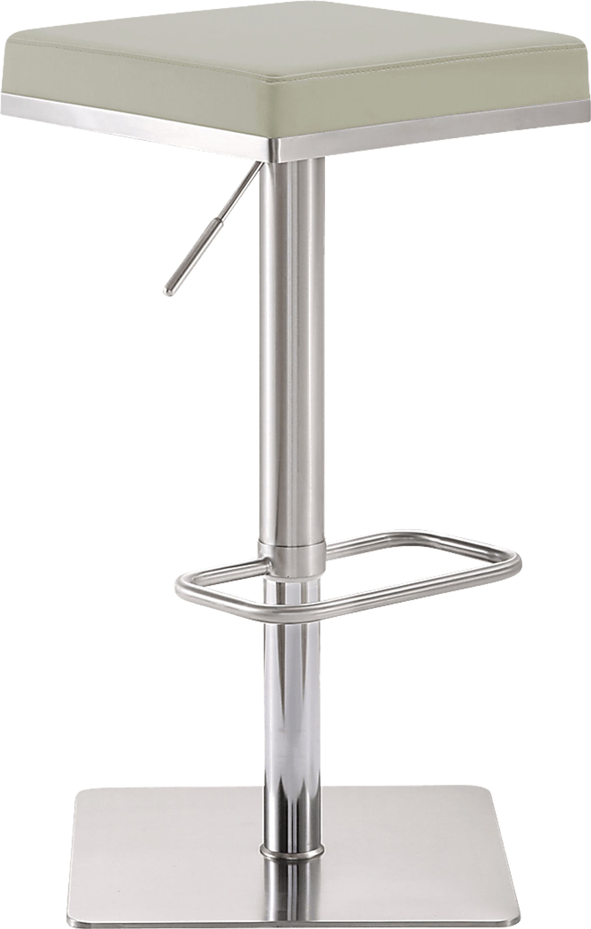 Bari Light Gray Adjustable Swivel Barstool - Image 1