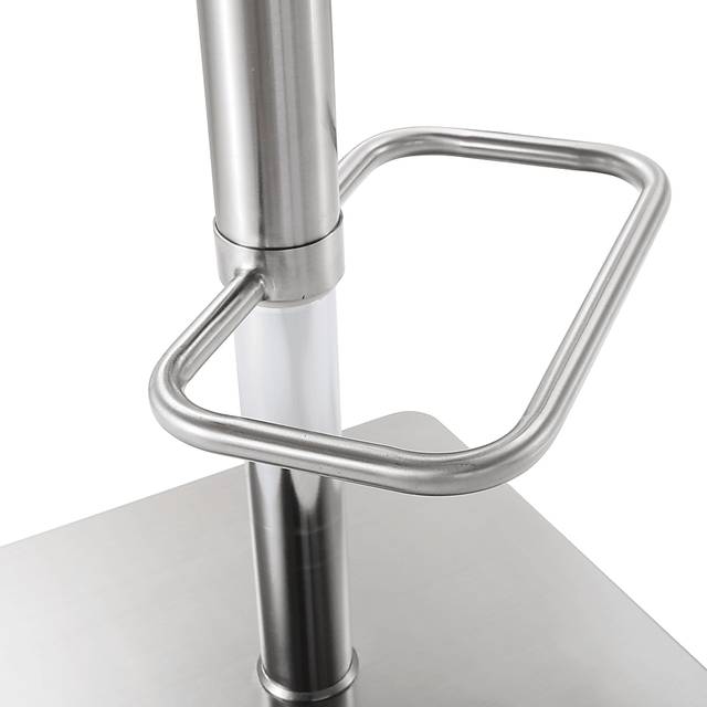 Bari White Adjustable Swivel Barstool - Thumbnail - Image 3