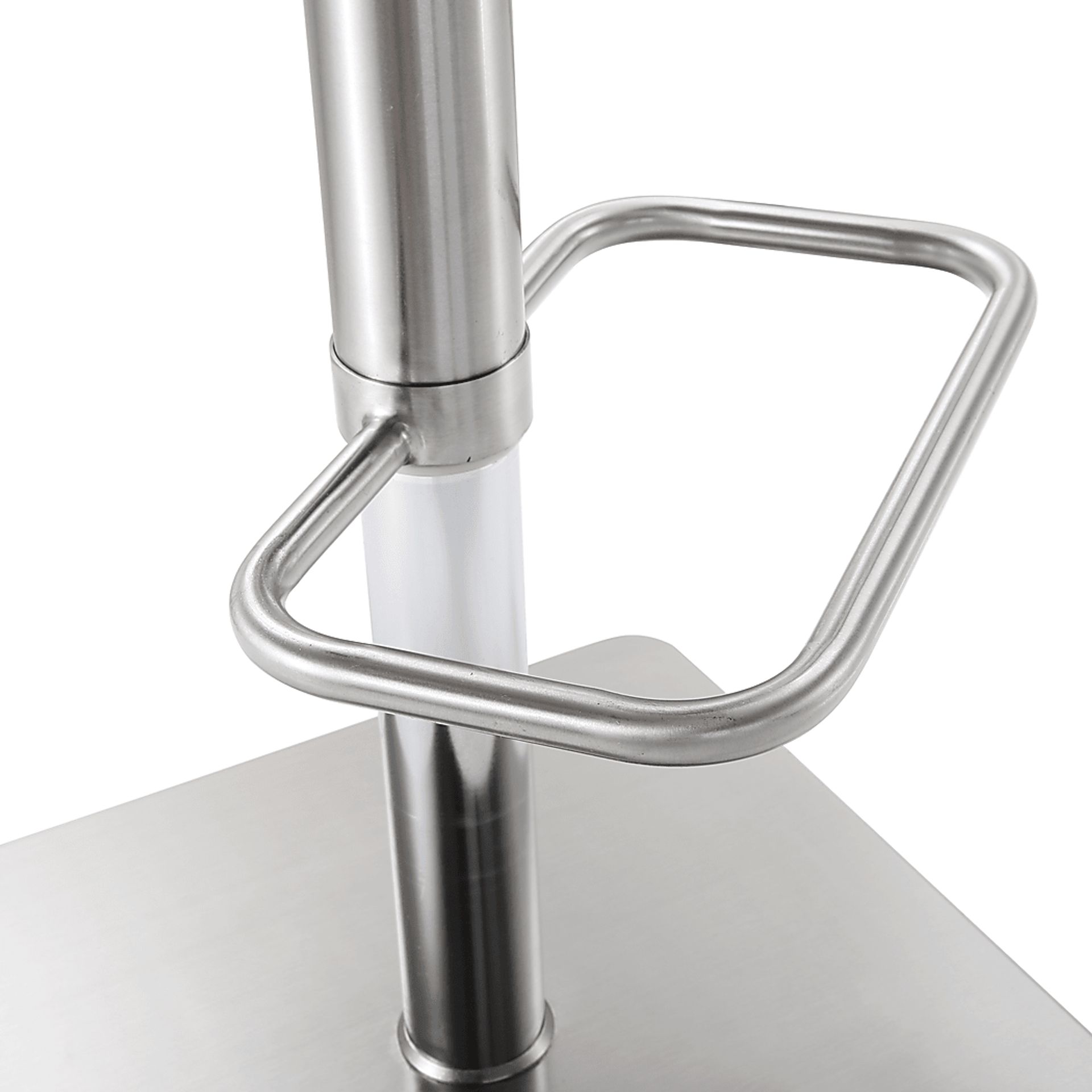 Bari White Adjustable Swivel Barstool - Image 3
