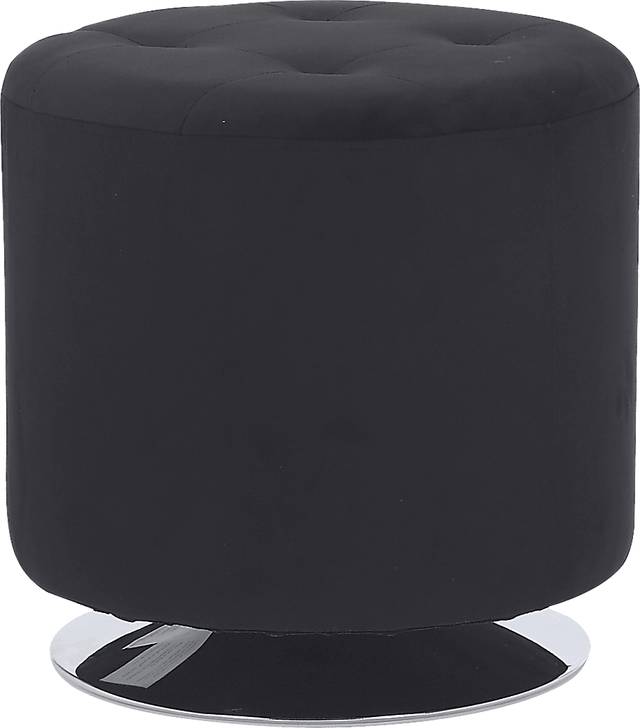 Bariff Black Ottoman - Thumbnail - Image 1