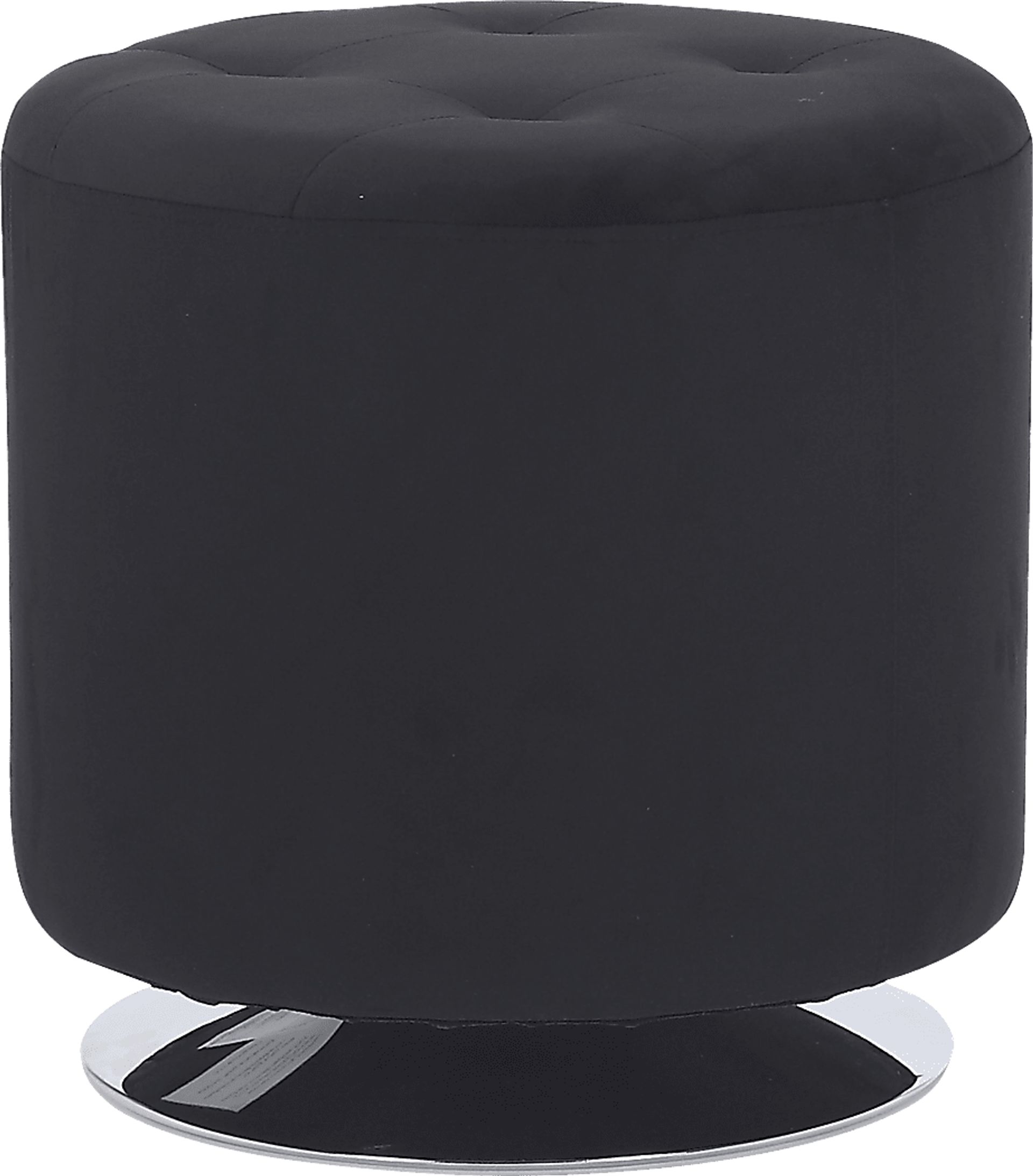 Bariff Black Ottoman - Image 1