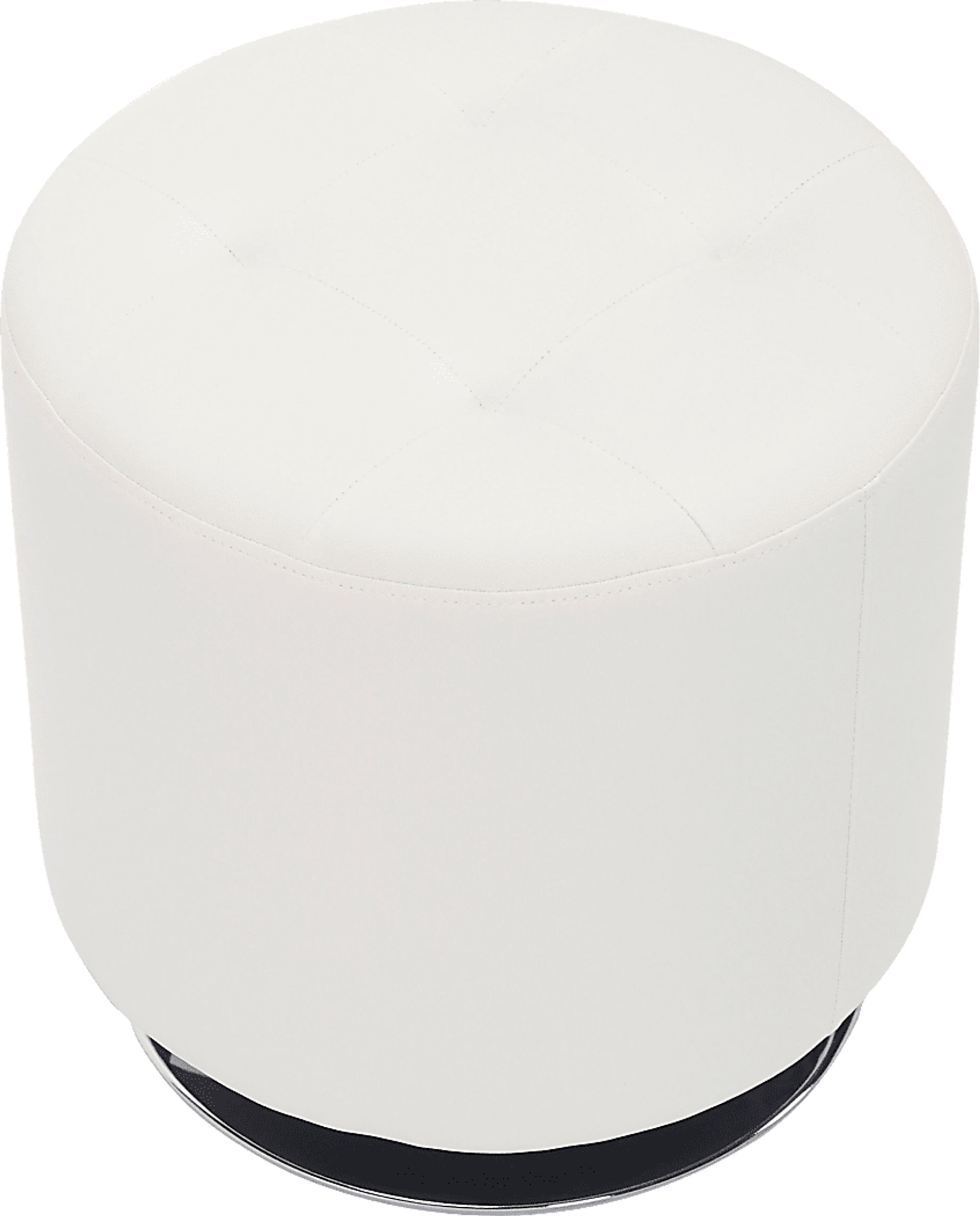 Bariff White Ottoman - Image 5