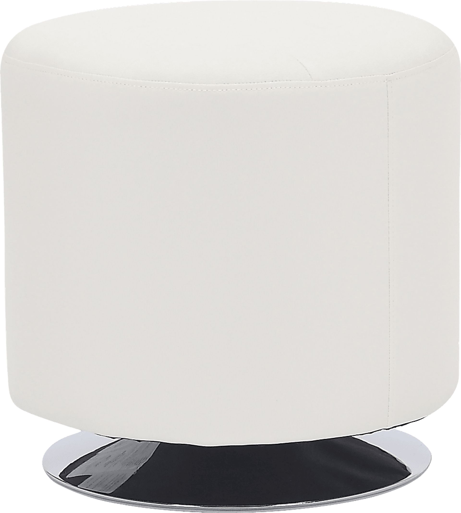Bariff White Ottoman - Image 1