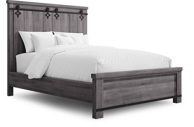 Barinas Gray 3 Pc Queen Bed - Thumbnail - Image 1