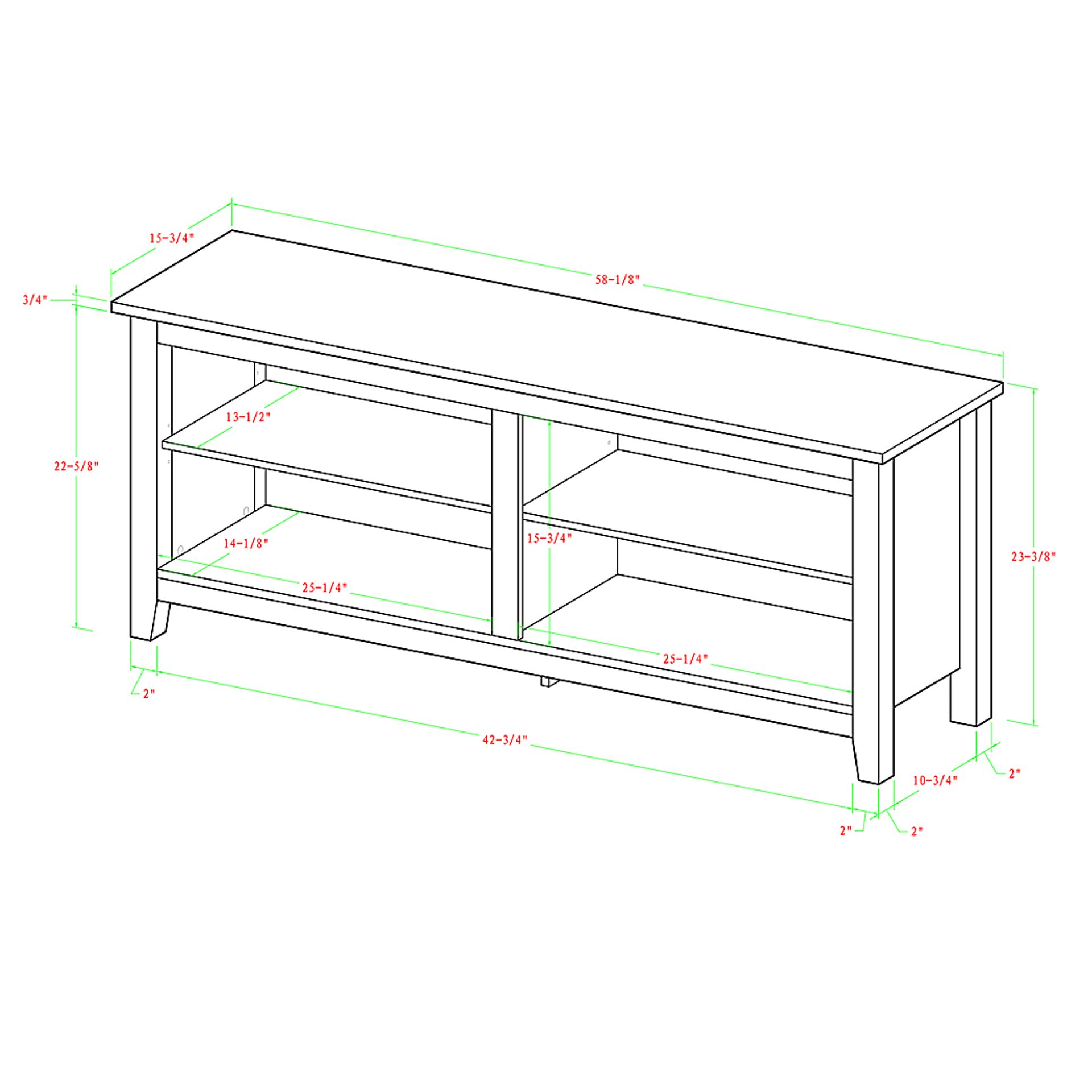 Barite Walnut 58 in. Console - Image 6