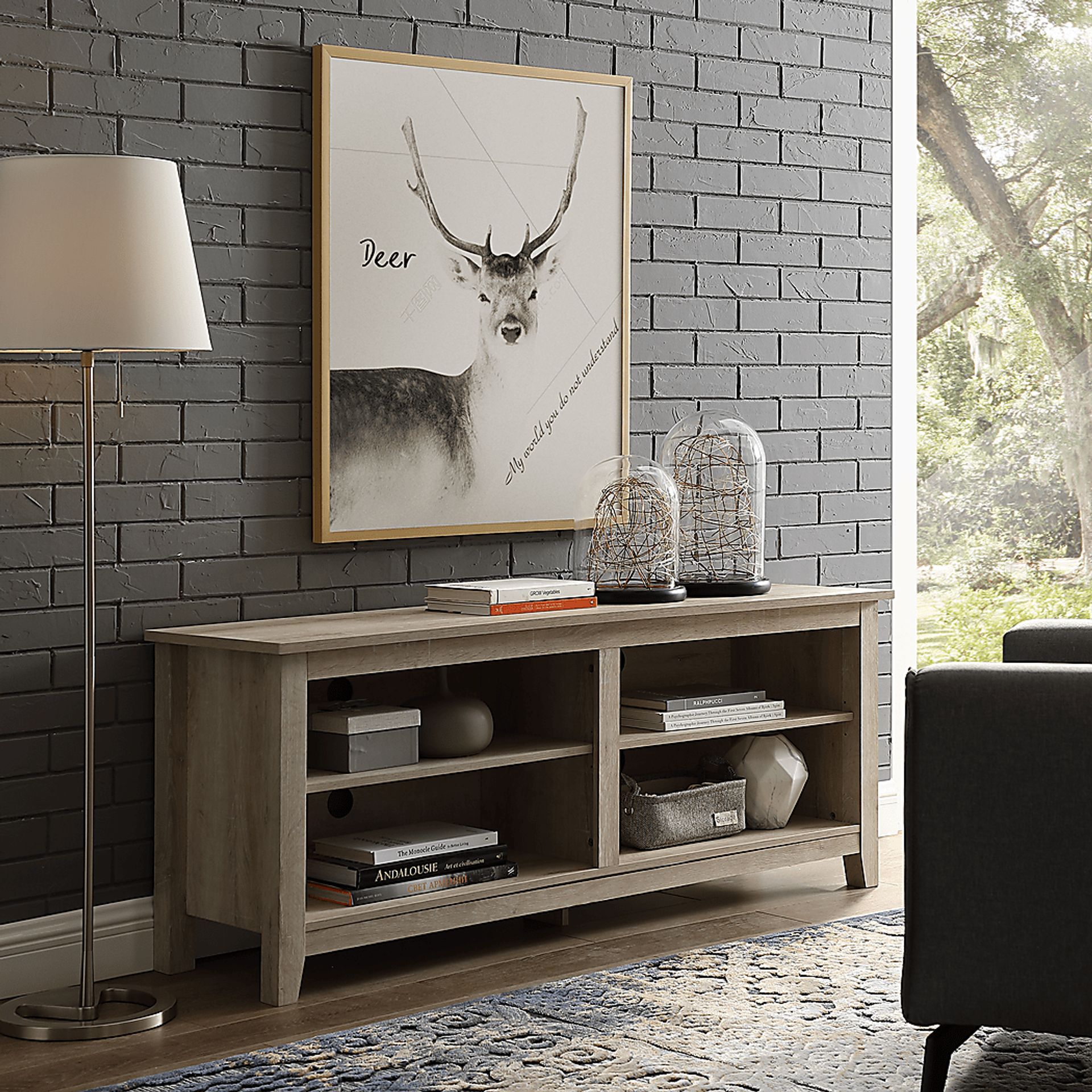 Barite White 58 in. Console - Image 5