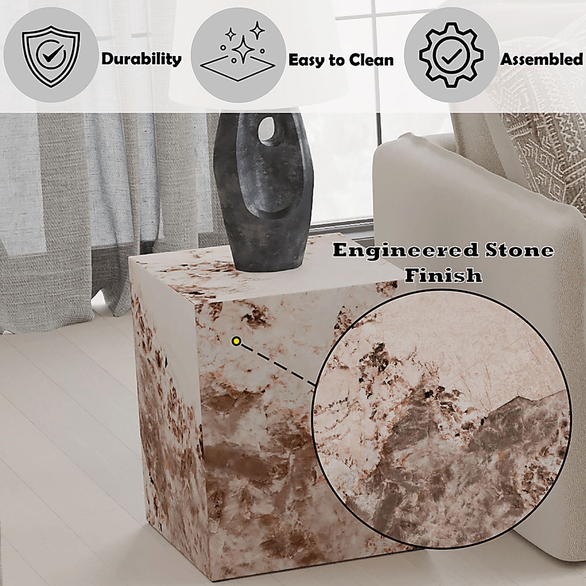 Barkaloo Brown End Table - Image 6