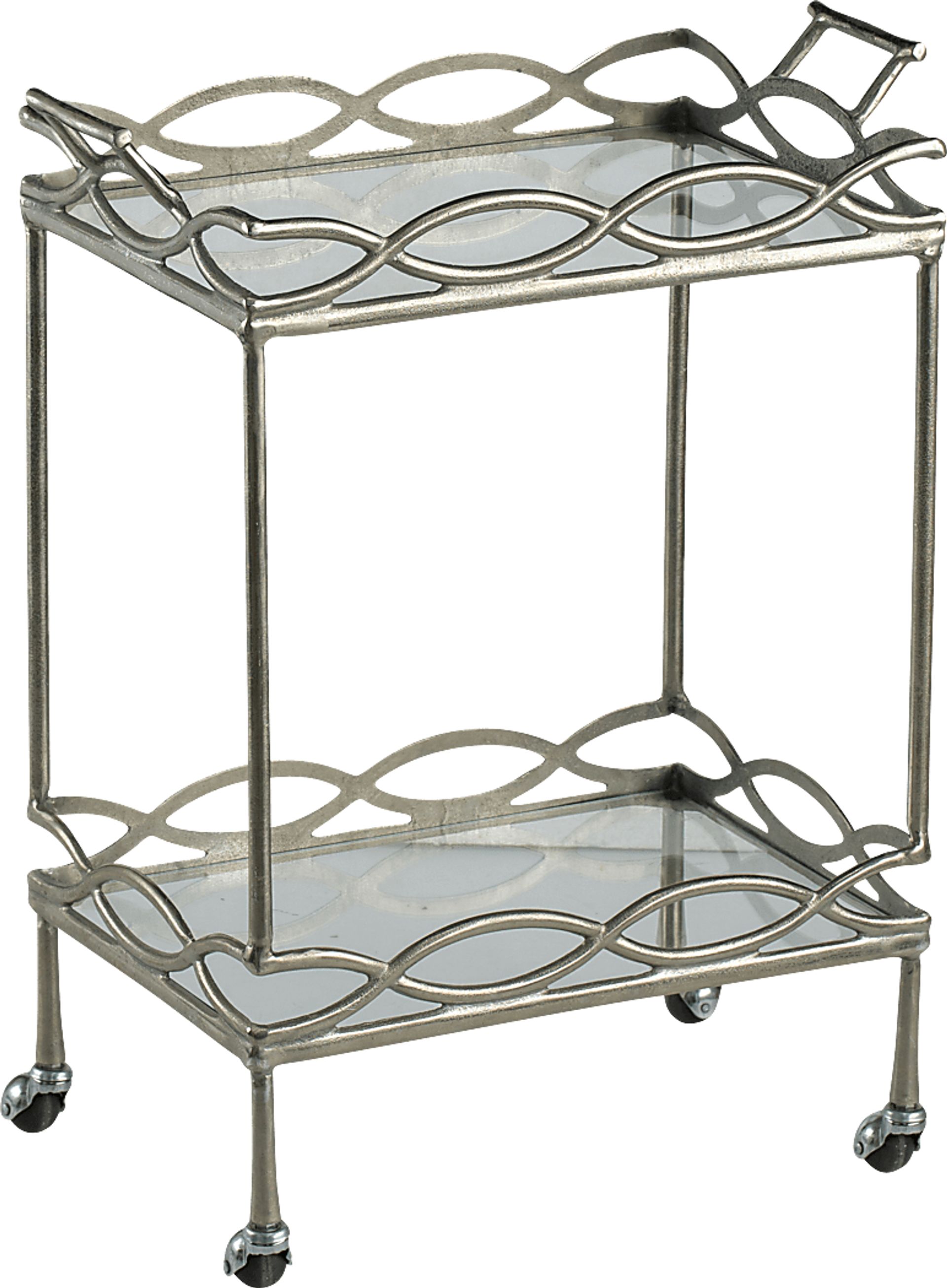 Barkmeyer Silver Bar Cart - Image 1