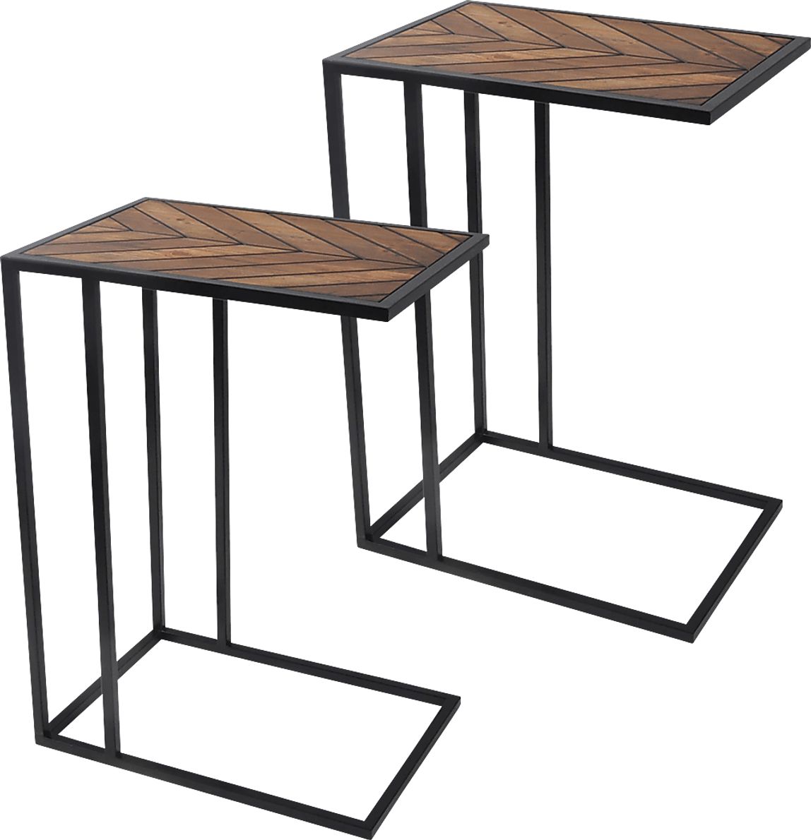 Barlaben Brown Set of 2 Accent Tables