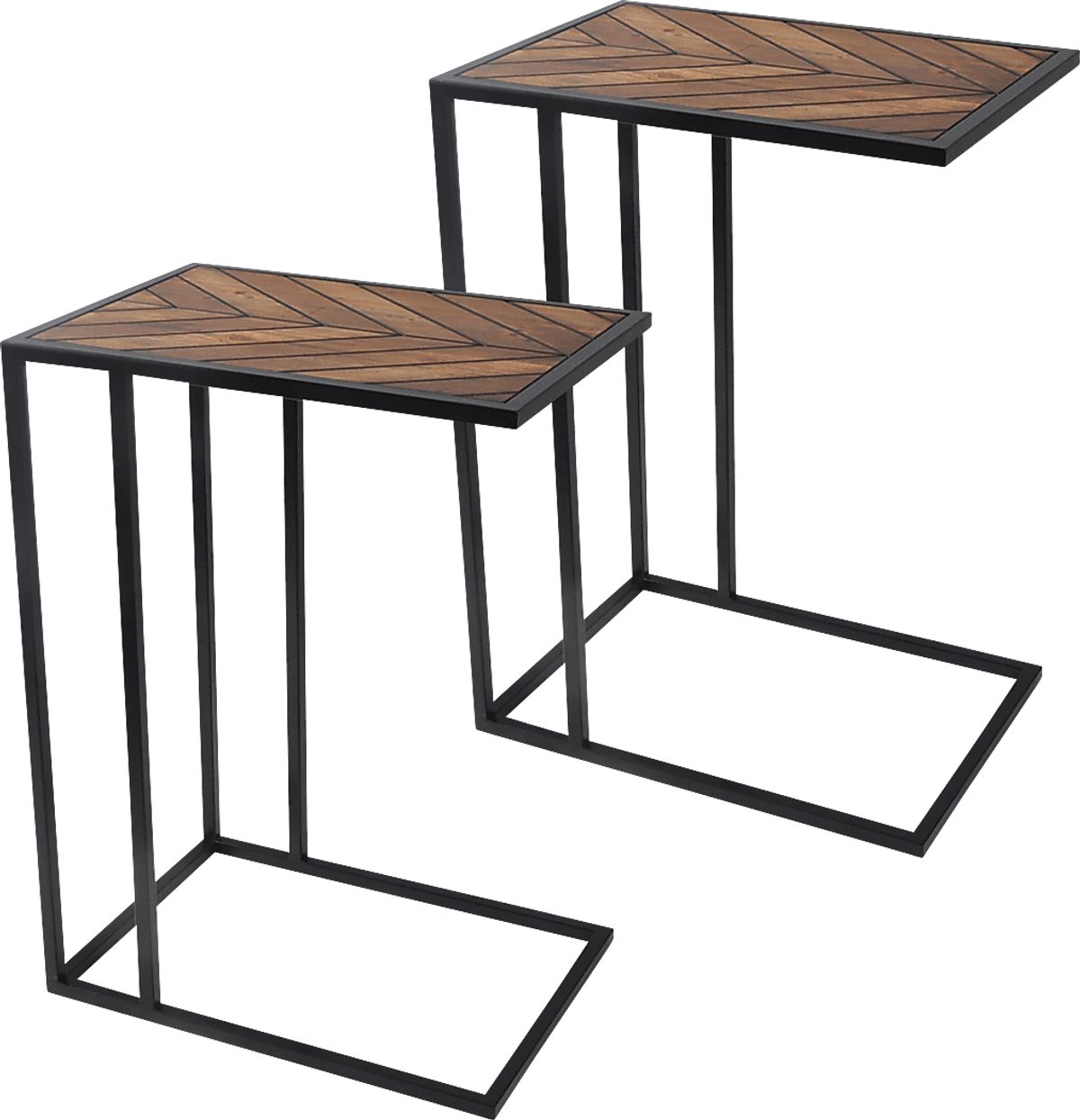 Barlaben Brown Dark Wood Set Of 2 Accent Tables Rooms to Go