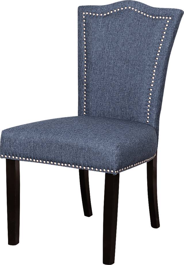 Barles Blue Side Chair - Thumbnail - Image 4
